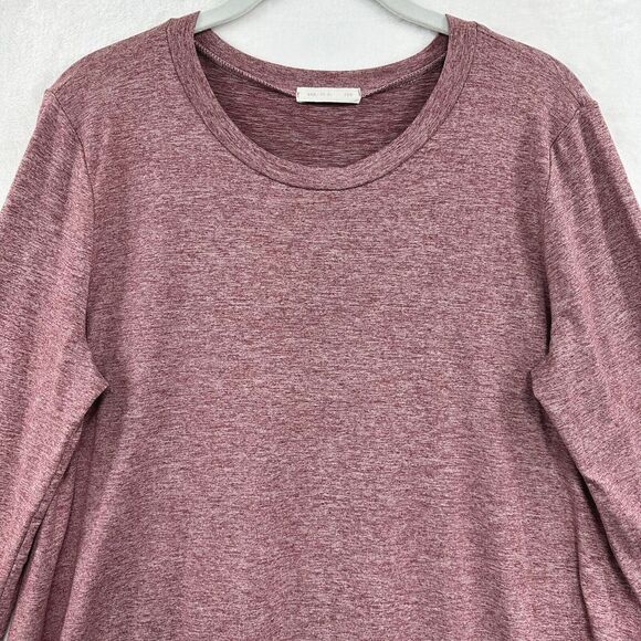 REB In J 220 High-Low Tunic Tee Womens M Soft 3/4 Sleeve Heathered *TINY FLAW* - Picture 2 of 10
